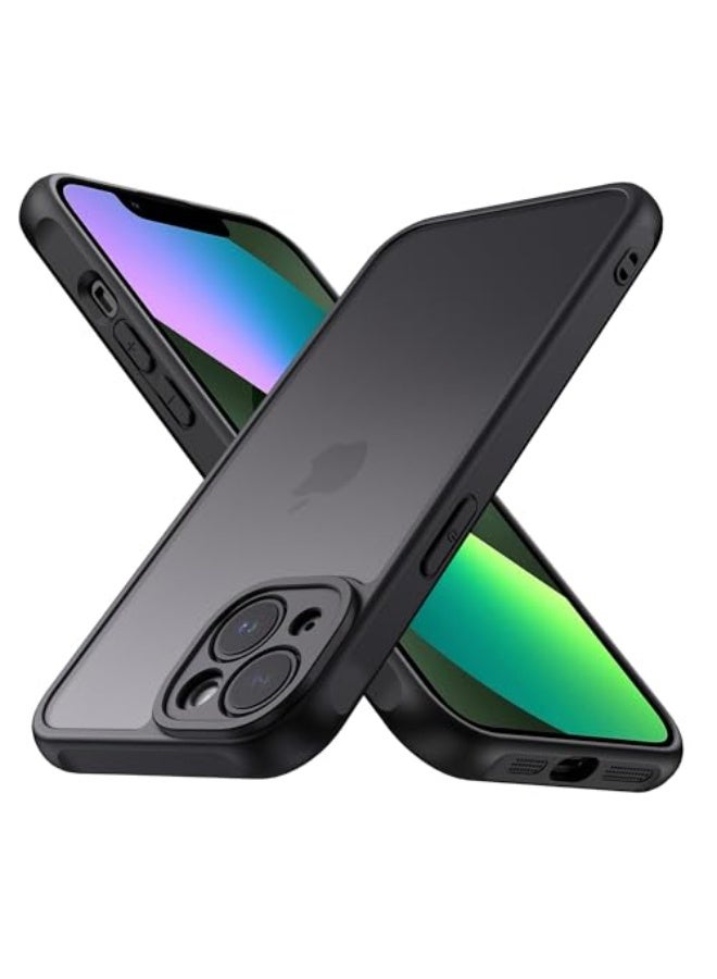 جراب حمايه اسود مط غير لامع ومقاوم للصدمات متوافق مع Iphone 13 (أسود ) - Image 1